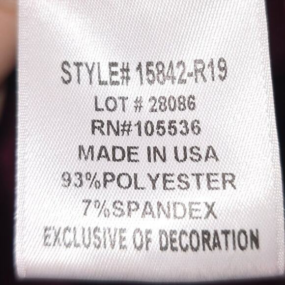 Slinky Brand Crushed Velvet Embroidered Long Sleeve Tunic Top Christmas Large - Picture 4 of 7